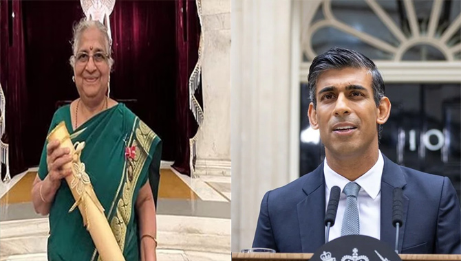 సుధామూర్తిని విష్ చేసిన యూకే ప్రధాని