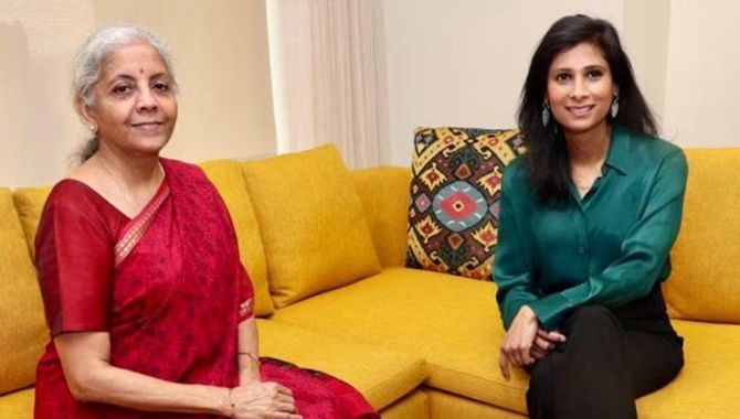 గీతా గోపీనాథ్ తో కేంద్ర మంత్రి నిర్మల సీతారామన్ భేటీ