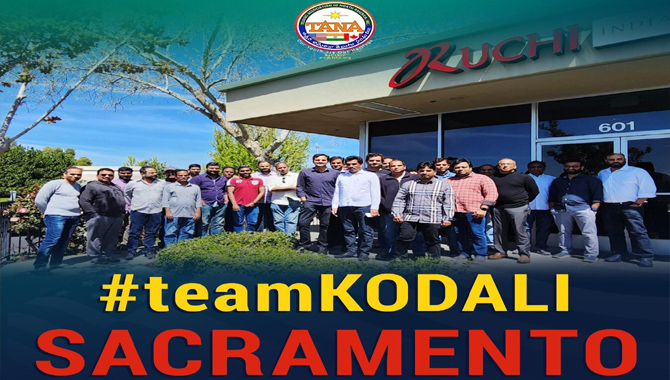Naren Kodali Team TANA Election Campaign in Sacramento