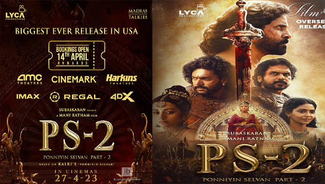 Ponniyin Selvan 2 Telugu Usa Theater List 