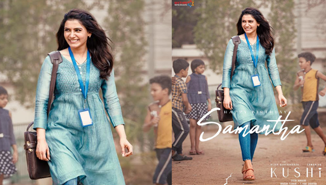 Samantha looks Bright & Beautiful in Birthday Special Poster from ‘Kushi’