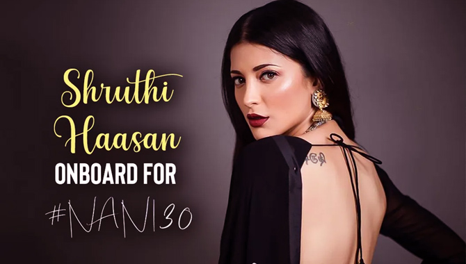 నాని, మృణాల్ ఠాకూర్, శౌర్యువ్, వైర ఎంటర్‌టైన్‌మెంట్స్ #Nani30లో శ్రుతి హాసన్