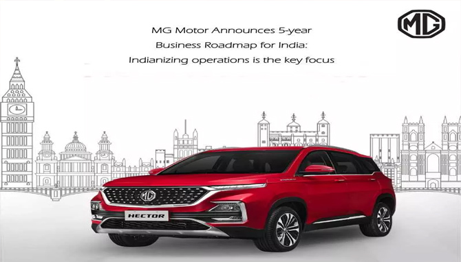 MG Motor Announces 5-year Business Roadmap for India