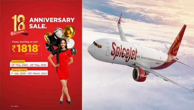 స్పైస్ జెట్ వార్షికోత్సవ ఆఫర్ … రూ.1818కే టికెట్