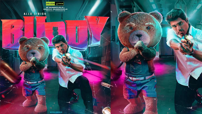 Intriguing First Look of Allu Sirish’s Upcoming film Buddy bankrolled by Studio Green banner is out now
