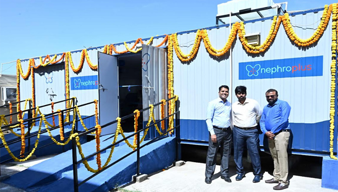 జడ్చర్లలో మొట్టమొదటి కంటైనర్ డయాలసిస్ యూనిట్ను ప్రారంభించిన నెఫ్రోప్లస్ జడ్చర్లలో మొట్టమొదటి కంటైనర్ డయాలసిస్ యూనిట్ను ప్రారంభించిన నెఫ్రోప్లస్