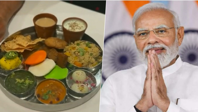 అమెరికాలో మోదీ పర్యటనకు గుర్తుగా… థాలీ