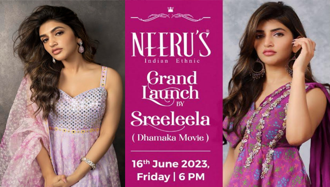 వనస్థలిపురం లో ప్రముఖ సినీనటి శ్రీ లీలా చే జూన్ 16న నీరుస్ స్టోర్ ప్రారంభం… వనస్థలిపురం లో ప్రముఖ సినీనటి శ్రీ లీలా చే జూన్ 16న నీరుస్ స్టోర్ ప్రారంభం…