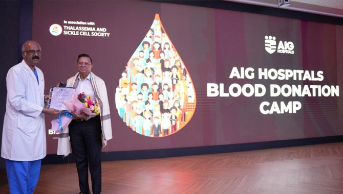Thalassemia and Sickle Cell Society along with AIG Hospital celebrate ‘World Blood Donors Day’