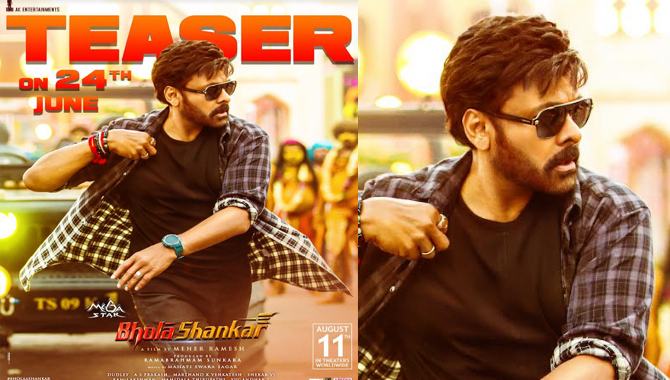 Chiranjeevi Mega Mass Action Entertainer Bholaa Shankar Teaser On June 24th