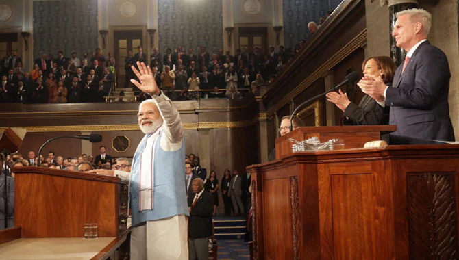 అమెరికా కాంగ్రెస్ లో ప్రధాని మోదీ ప్రసంగం…