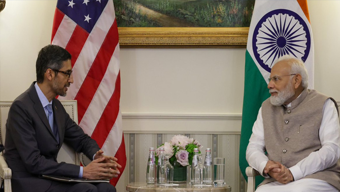 ఇండియాలో 10 బిలియన్ల డాలర్ల పెట్టుబడి :  సుందర్ పిచాయ్