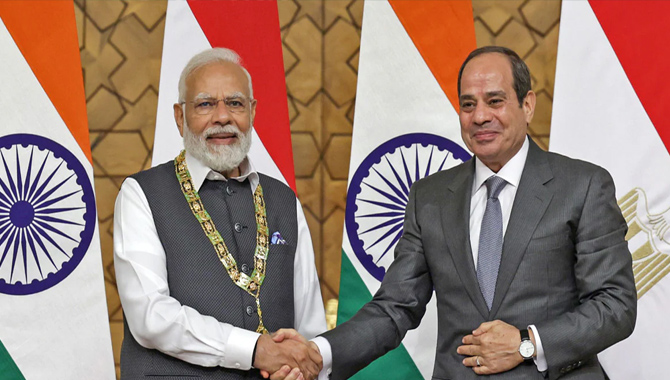 ప్రధాని మోదీకి ఈజిప్ట్ అత్యున్నత పురస్కారం