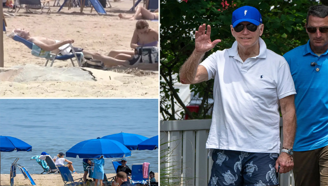 డెలావర్ బీచ్ లో జో  బైడెన్ సందడి