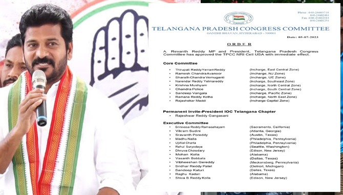 తెలంగాణ పీసీసీ ఎన్నారై కమిటీ ఏర్పాటు