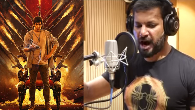  Vishal Sings Mass Number Adharadha For His High Voltage Gangster Sc-Fi Thriller Mark Antony