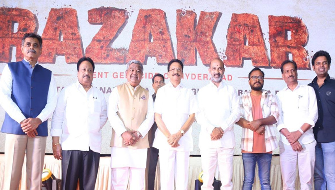 విద్యాసాగ‌ర్ రావు, బండి సంజ‌య్ వంటి అతిథుల స‌మ‌క్షంలో ‘రజాకార్’ పోస్టర్ రిలీజ్