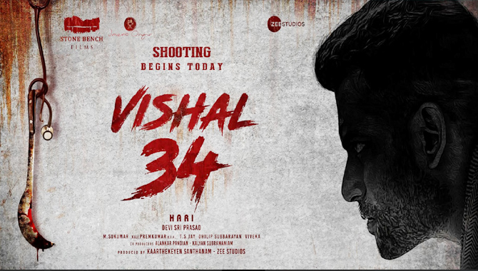Vishal-starrer film directed by Hari ‘Poojai’!, Shoot starts today