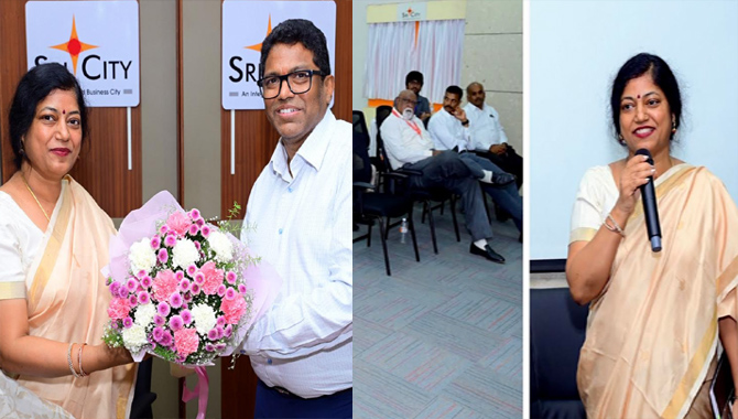 AP Principle Secretary Handlooms & Textiles visits Sri City