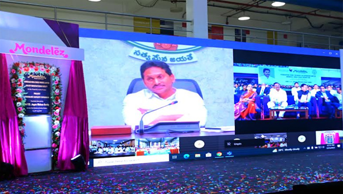 AP CM lays Foundation Stone for Mondelez India plant expansion in Sri City