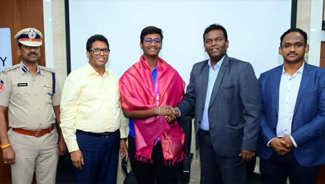 Sri City honours local youth for winning Archery Medal at International Competition