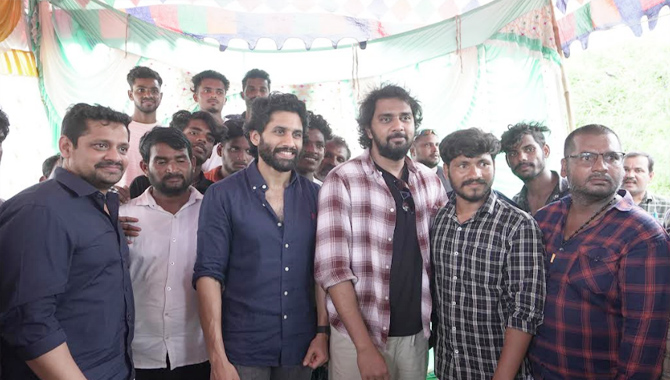 మత్స్యకారుల కుటుంబాలను కలిసిన నాగ చైతన్య, చందూ మొండేటి, బన్నీ వాస్