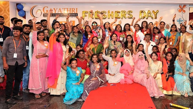 Fresher’s Day 2023 celebrated at Gayathri Degree college