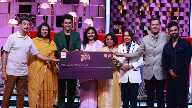 ఆహా నేను సూపర్ వుమెన్ షో లో ‘సూపర్ వుమెన్ ఫండ్’ ను ప్రకటించిన జయేష్ రంజన్, దీప్తి రావుల
