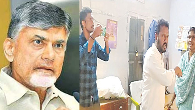 మహిళా పోలీసును ఈడ్చుకెళ్లడాన్ని ఎలా సమర్థించుకుంటారు ? : చంద్రబాబు