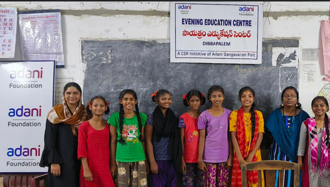 Adani Gangavaram Port Launches Adani Evening Education Centre for Local Students in villages