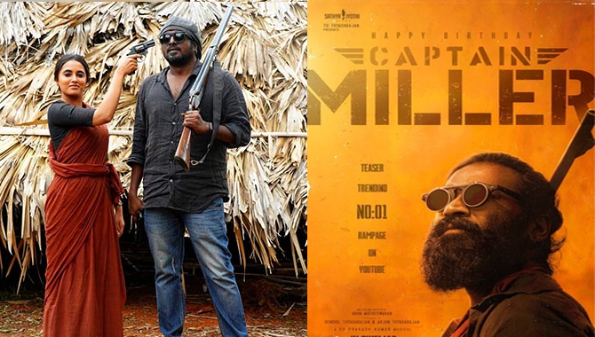 ధనుష్ ‘కెప్టెన్ మిల్లర్’ లో ప్రియాంకా అరుళ్‌ మోహన్ పోర్షన్ షూటింగ్ పూర్తి