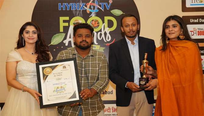 బెస్ట్ షవర్మా ఆఫ్ ది ఇయర్ అవార్డు గెల్చుకున్న అల్ తాజా బెస్ట్ షవర్మా ఆఫ్ ది ఇయర్ అవార్డు గెల్చుకున్న అల్ తాజా