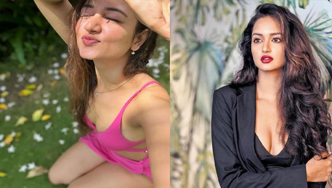 టూ పీస్‌లో శాన్వీ టాప్ యాంగిల్ సెల్ఫీ