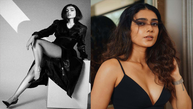 మోడ్ర‌న్ డ్రెస్‌లో ఆకాంక్ష థైస్ షో