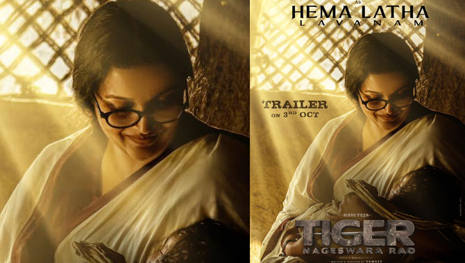 Renu Desai As Hemalatha Lavanam From Pan Indian Film Tiger Nageswara Rao