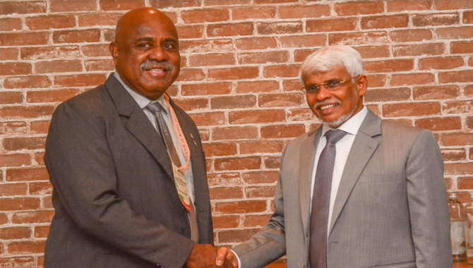 Sakiusa Tubuna conducted a bilateral meeting with the Hon. Naseer Ahmed
