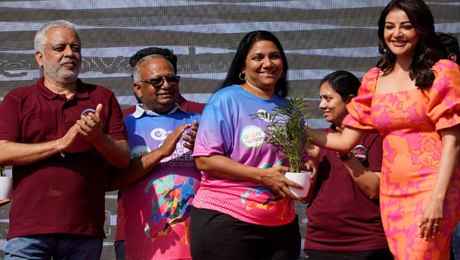 Film Actress Kajol Agarwal felicitated Cancer Conquerors