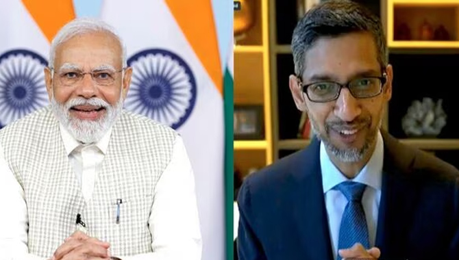 సుందర్ పిచాయ్ తో ప్రధాని మోడీ చర్చ