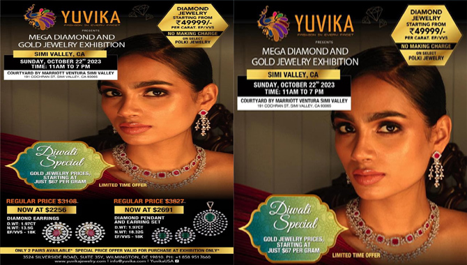 YUVIKA DIAMOND JEWELRY EXHIBITION in Simi Valley on 22nd Oct