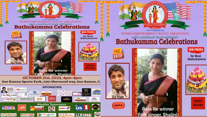 WETA Bathukamma Celebration’s on October 21st, 2023