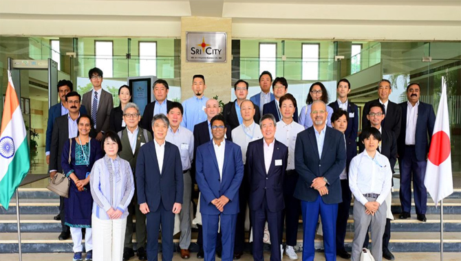 Japanese Business Delegation, headed by Osaka Chamber of Commerce and JETRO explores Sri City