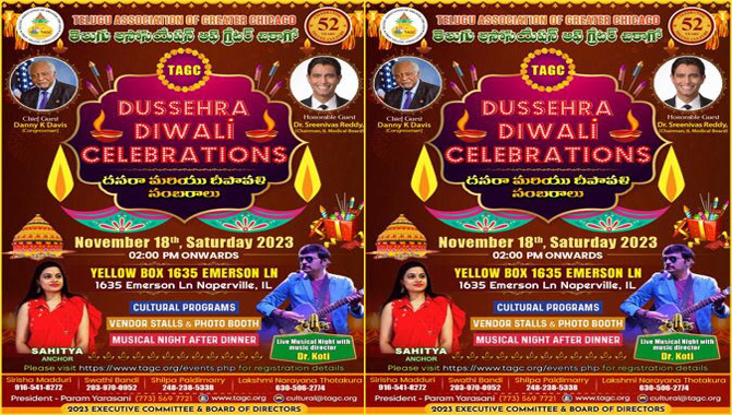 TAGC Dussehra and Diwali Celebrations on November 18