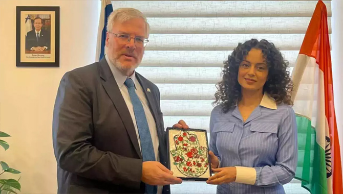 ఇజ్రాయెల్ రాయబారితో కంగనా రనౌత్ భేటీ