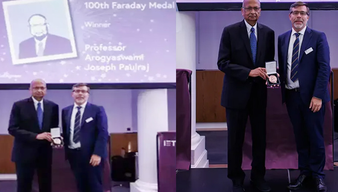 భారతీయ అమెరికన్ కు ఫారడే అవార్డు