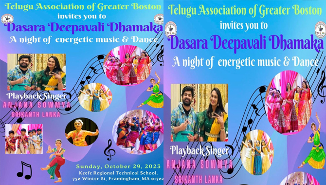 TAGB – Dasara Diwali Event Sunday Oct 29, 2023
