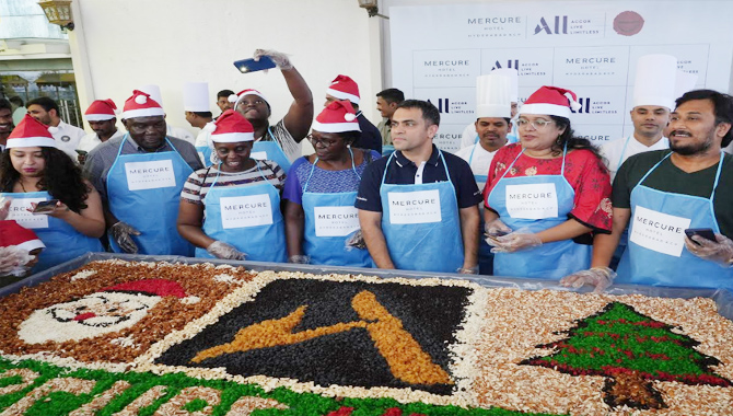 Mercure Hyderabad KCP hosts ‘Cake Mixing Ceremony’
