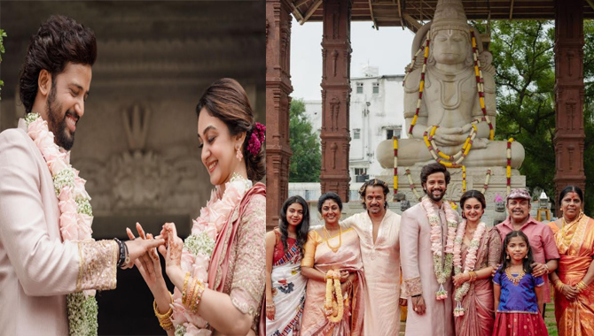 ఘనంగా అర్జున్ కుమార్తె ఐశ్వర్య అర్జున్ నిశ్చితార్థం