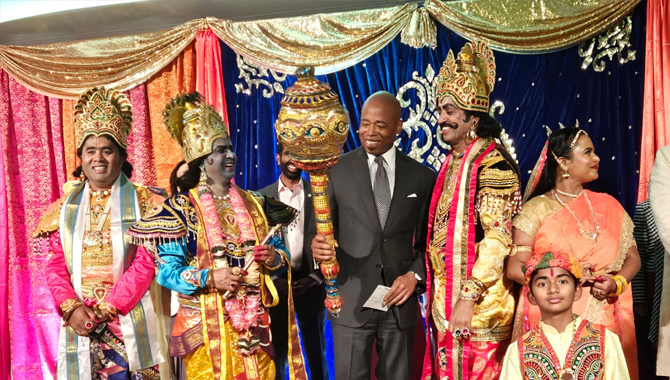 New York Mayor watched Narakasura Vadha Natakam