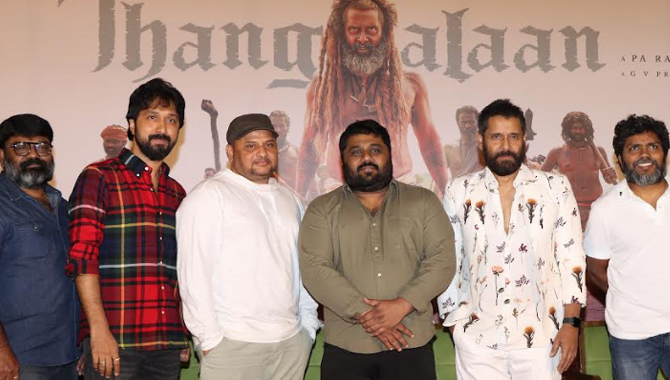 Chiyaan Vikram and Pa Ranjith period action drama “Thangalaan” teaser launch event Chiyaan Vikram and Pa Ranjith period action drama “Thangalaan” teaser launch event