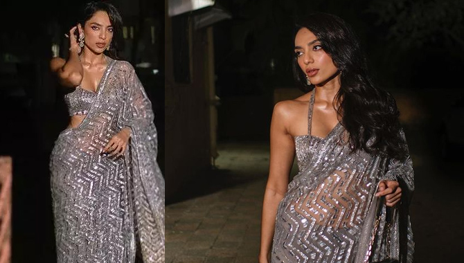 ప‌లుచటి చీర‌లో శోభిత అందాలు